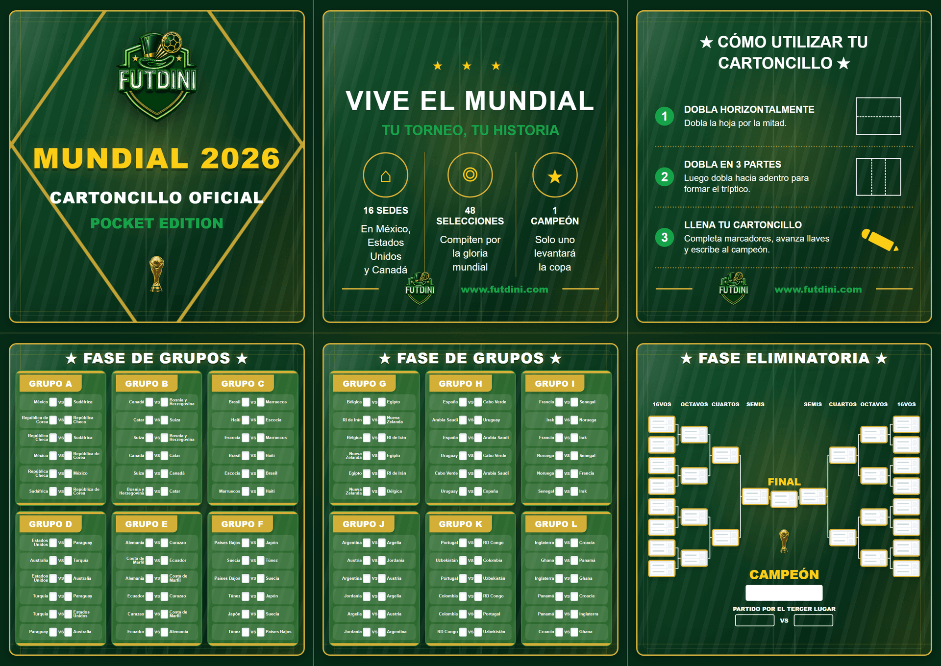 Vista previa del cartoncillo Mundial 2026